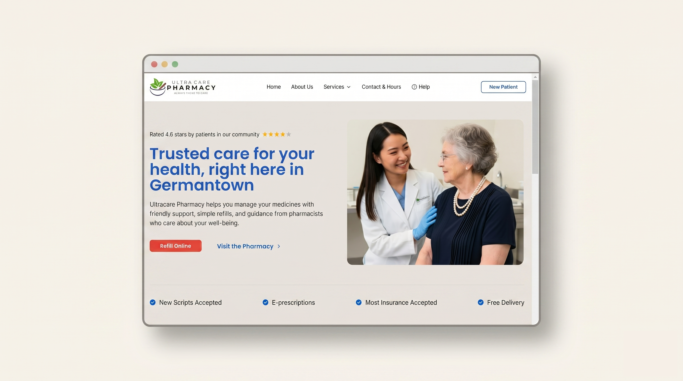 Hero — UltraCare homepage