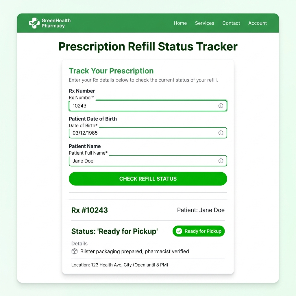 Refill tracker form